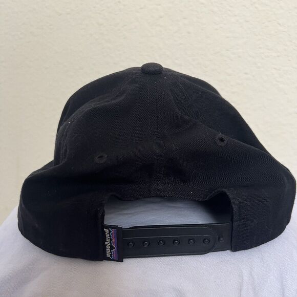 Patagonia Black Snapback Hat Cap Embroidered Logo Unisex (As Is) - Picture 4 of 5